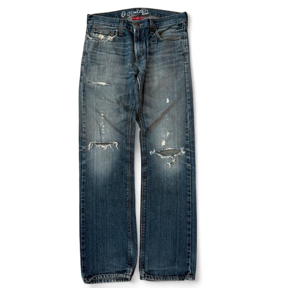 Levi's Denizen 218 Slim Straight Distressed Jeans Men's Size 32x32.5 Grunge Y2K